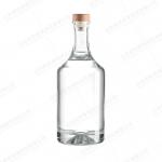 100ml 500ml 750ml Super Flint Cork Top Glass Bottles for Whiskey Gin Vodka Rum Liquor for sale