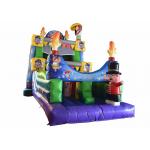 Commercial Magic Circle Inflatable Dry Slide / Monkey Bounce House for sale