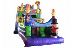 China Commercial Magic Circle Inflatable Dry Slide / Monkey Bounce House supplier