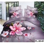 3D Reactive Printed Sheet Set Cotton Bedsheet