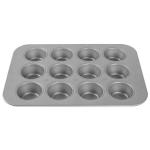                  Rk Bakeware China-42754 12 Cup Glazed Aluminized Steel Mini Crown Muffin Pan/ Cruffin Pan/ Cruffin Tray              for sale