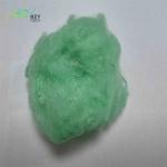 Recycled PET Polyester Staple Fibres Green 2.5D PSF For Yarns Production for sale