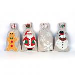 15*17cm Reusable Canvas Drawstring Bags Pocket For Gift Jewelry