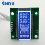 RoHS 14 Segment LCD Display HTN Blue Background White Backlight SMT_HT1621 for sale