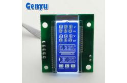 China RoHS 14 Segment LCD Display HTN Blue Background White Backlight SMT_HT1621 supplier