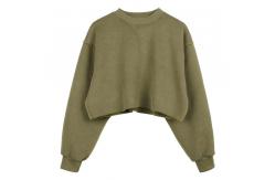 China Drop Shoulder Slogan Embroidery Sweatshirt Customized Labels 100% Cotton supplier