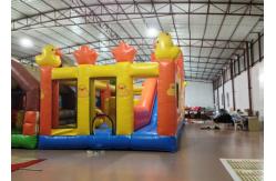 China Inflatable Duck Kids Bouncy Castle ,  High Slide Castle Bounce House 12 X 5m supplier