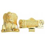 Professional Gold Plating Casket Corners , OEM / ODM Funeral Accessories Suppliers for sale