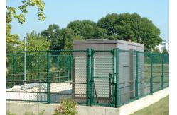China 4mm Thickness 4 Ft Green Cyclone Fence Pvc Coated Diamond Wire Mesh supplier
