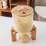 7.5L Borosilicate Lead Free Airtight Glass Jar With Bamboo Lid