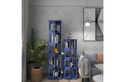 China Custom Multipurpose Book Shelf Revolving Storage Rack Metal Bookshelf supplier