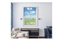 China 3.22 inch Soundproof UPVC Single Hung Window For Mobile House supplier
