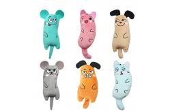 China Mint Plush Self Hi Molar Cleaning Interactive Thumb Toy For Pet Cat supplier