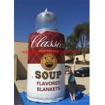 Sealed soup flavored blanket can inflatable, inflatable can, inflatable bottle model for sale