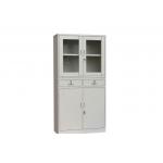 Multilayer Flat Large Glass Window Fireproof Lockable Filing Cabinets for sale