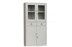 China Multilayer Flat Large Glass Window Fireproof Lockable Filing Cabinets supplier
