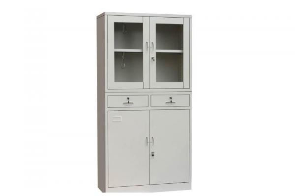 Multilayer Flat Large Glass Window Fireproof Lockable Filing Cabinets