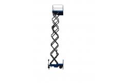 China 3Kw with 450Kg Loading  Reaching Height 12m Motorized  Scissor Lift supplier