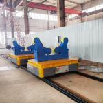 8 T Battery Powered Transfer Cart Platform Container Handling Rail Wagon for sale