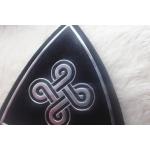 Custom Heat Transfer Embossed Leather Patches 3D Logo On Suede , Clothes TPU Labels for sale