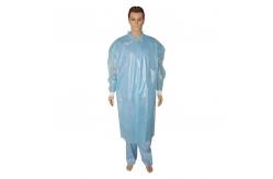 China wholesale polyethylene lab coat disposable Plastic Visitor coat/Pe Lab Coat water proof supplier