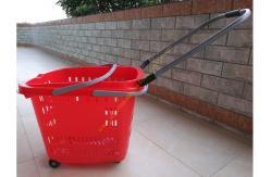 China Duralumin Pull Rod Virgin Wheeled Shopping Baskets Shopping Trolley On Wheels supplier