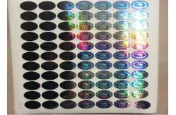 China Custom Logo Ellipse 3D Hologram Sticker PET Film Material For Packaging supplier