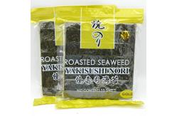 China 21cm Length Sushi Nori Roasted Dried Seaweed 100 Sheets Pack supplier