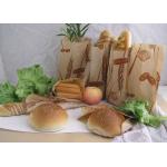 Oilproof Stand Up Kraft Customized Paper Bags For Bread / Hamburger With Logo for sale