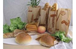 China Oilproof Stand Up Kraft Customized Paper Bags For Bread / Hamburger With Logo supplier