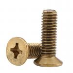 M3 Size Brass Flat Head Machine Screws 4-35mm Length Customized for sale