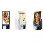 Multilingual Floor Stand Digital Signage Metal Case Toughened Glass Panel Touch Screen Kiosk for sale