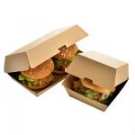 Custom CMYK Color Printing Hamburger Boxes with Logo Bulk Corrugated Disposable Food Containers for sale