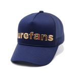Metal Logo Blue Snapback Trucker Cap With Cotton Sweatband for sale