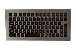 China Desktop Waterproof Industrial Computer Keyboard Red Baklit Colour 82 Keys supplier