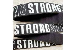 China Stretchy Silicone Elastic Brand Tape Printing Shiny Logo High Elasticity supplier
