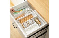 China 30x20x6cm White Drawer Divider Plastic Drawer Organizer Customized supplier