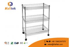 China Chrome Plated Customized Wire Rack Shelving For Industrial Warehouse Storage supplier