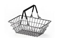 China Custom Small Wire Mesh Baskets 10x13cm Supermarket Shopping Basket supplier