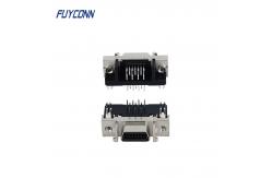 China Zinc Alloy Shell 14 Pin SCSI Connector Right Angle Female PCB supplier