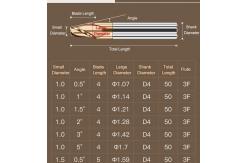 China Long Lasting Performance Tapered End Milling Cutter Single End 4 Flutes supplier