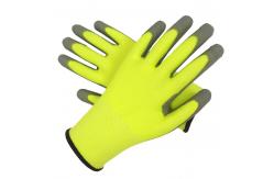 China Green Polyester Garden Work Gloves Comfortable Breathable Protective Gloves supplier