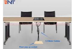 China 1.5 Meter Cables Desk Hidden Socket / Meeting Table Pop Up Electrical Outlet supplier