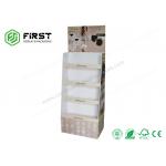Waterproof Corrugated Display Rack Retail Foldable Cardboard Floor Displays for sale