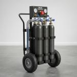 China Fbcar Handcart Air Respirator with 4 Carbon Fibre Cylinders and 90m Working Radius on SUS304 Stainless Steel Cart for sale