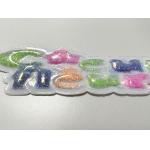 Sustainable Custom Sparkling Pink Yellow TPU Patch Puffy Labels Customized For Clothing
