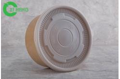 China Hot Soup Restaurant Paper Salad Bowl 1300ml Container With Plastic Lid supplier