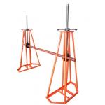 Foot Brake Hydraulic Cable Drum Stand Easy Move With Trapezoidal Structure for sale