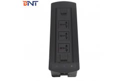 China Manual Rotatable Conference Room Table Power Outlets , Desktop Hidden Power Socket supplier