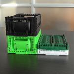 Cuboid Modern Folding Plastic Storage Basket Black Gray Yellow Green